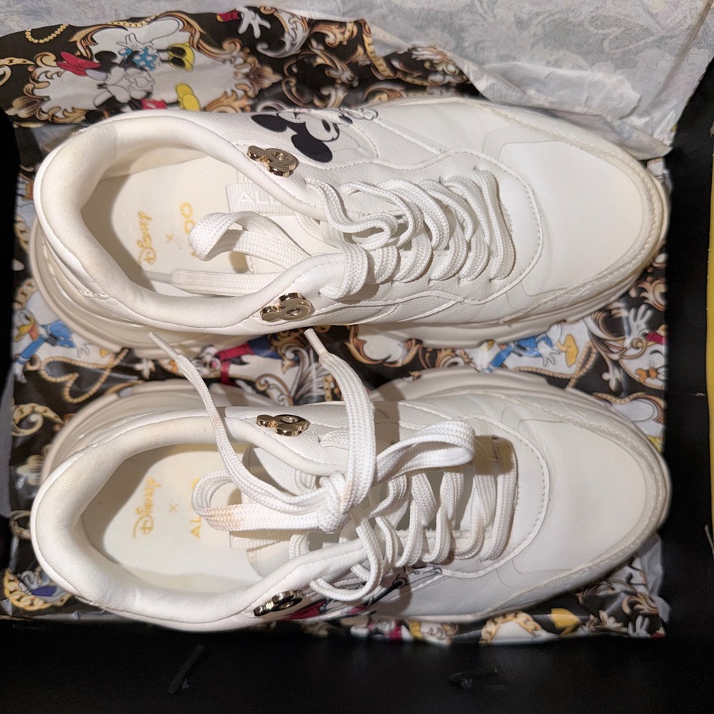 ALDO White Sneakers with Mickey Mouse Design - Picture 3 of 7